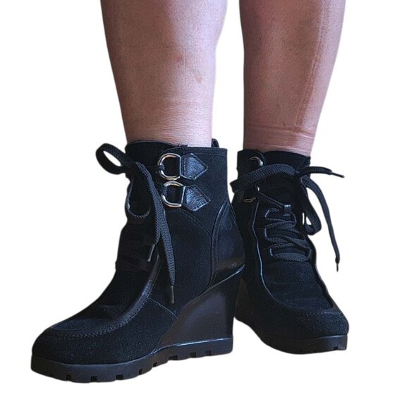 Guess Suede Leather Faux Fur Ankle Boot - Picture 5 of 16